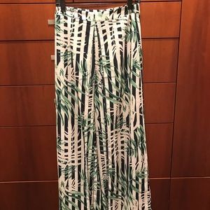 Akira Palm Print Palazzo Pants